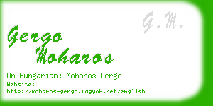 gergo moharos business card
